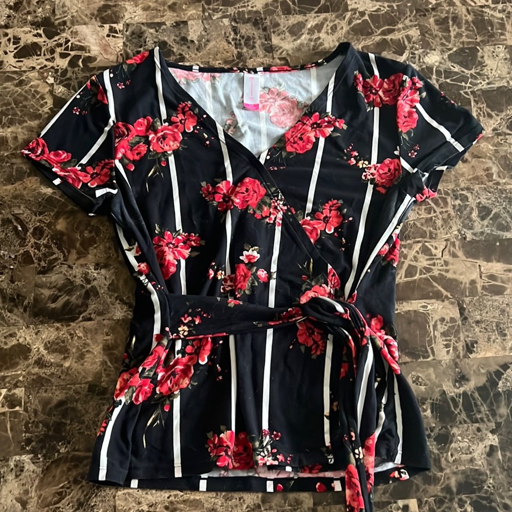 A soft, flattering, floral patterned shirt